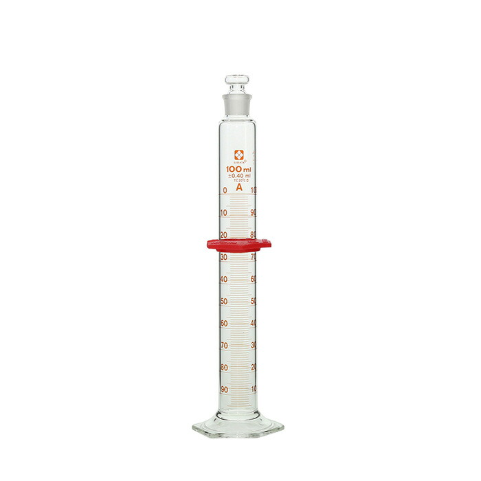 ★ポイント10倍★ 4/14~4/17 お買い物マラソン(要エントリー) 有栓メスシリンダー スーパーグレード 100mL 023550-100