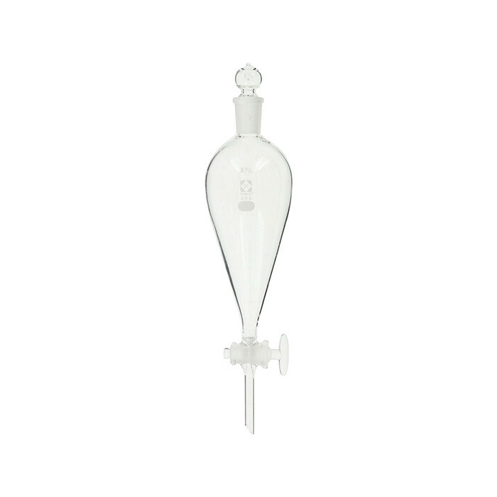 ★ポイント10倍★ 4/14~4/17 お買い物マラソン(要エントリー) 分液ロート スキーブ形 ガラスコック付 300mL 014230-300