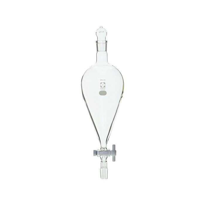 ★ポイント10倍★ 4/14~4/17 お買い物マラソン(要エントリー) SPC分液ロート スキーブ形 PTFEコック付 1L SPC29-SPC24 030220-241