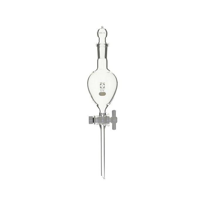 ★ポイント10倍★ 4/14~4/17 お買い物マラソン(要エントリー) SPC分液ロート PTFEコック付 50mL 031230-50