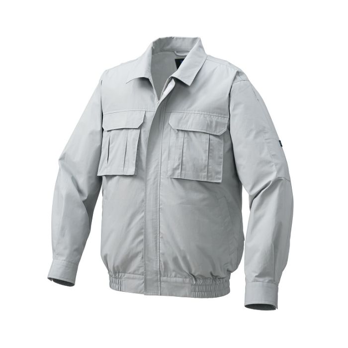 ★ポイント10倍★ 4/14~4/17 お買い物マラソン(要エントリー) 空調服(R) 長袖ﾌﾞﾙｿﾞﾝ ｼﾙﾊﾞｰ 5L + 空調服(R)ｽﾀｰﾀｰｷｯﾄ (KU91900/ｼﾙﾊﾞｰ/5L+SKSP02B)