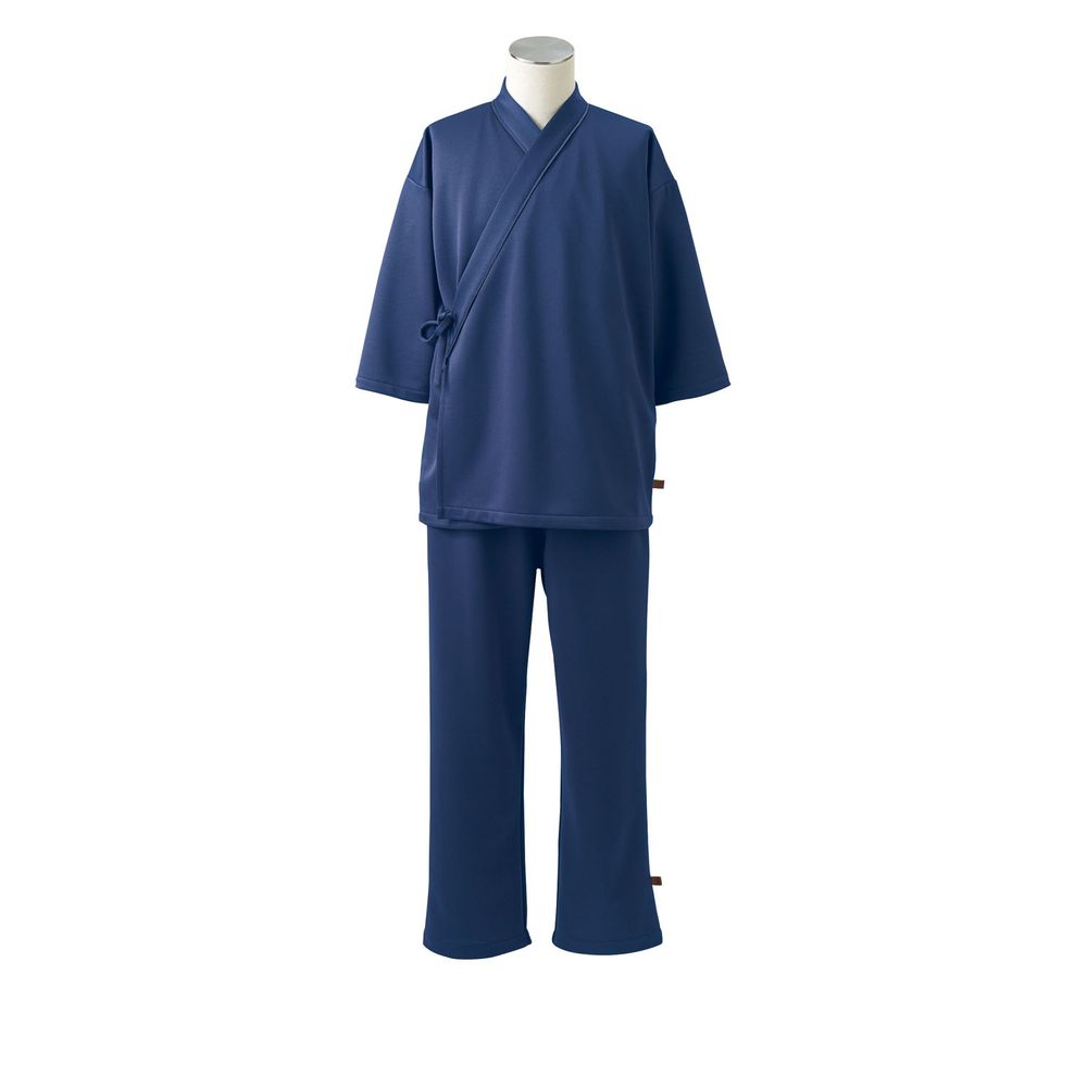 ★ポイント10倍★ 4/4~4/10 お買い物マラソン(要エントリー) 松吉医科器械 検診衣（男女兼用・８分袖）上衣 79-509(ネイビー) Ｌ　販売セット入数：1