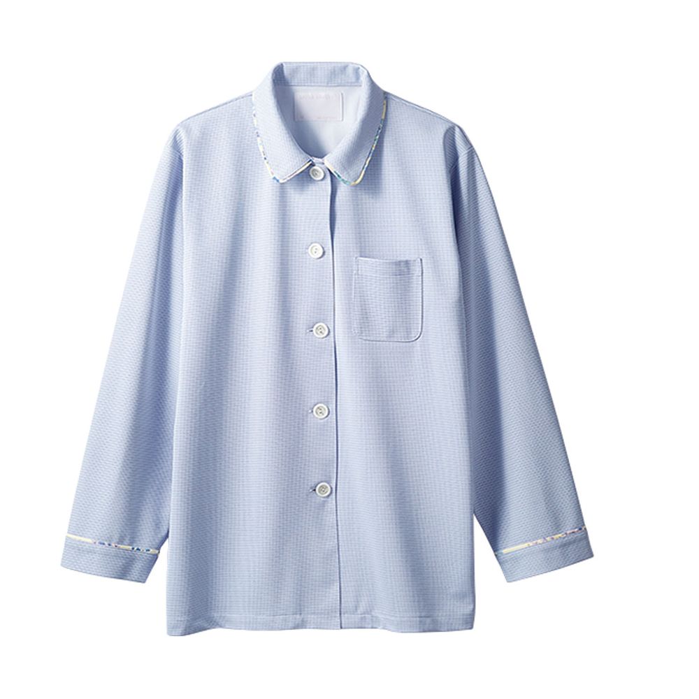 ★ポイント10倍★ 4/4~4/10 お買い物マラソン(要エントリー) 松吉医科器械 患者衣（男女兼用・長袖）上衣 LP882-33(アイリス/アメリブル ＬＬ　販売セット入数：1