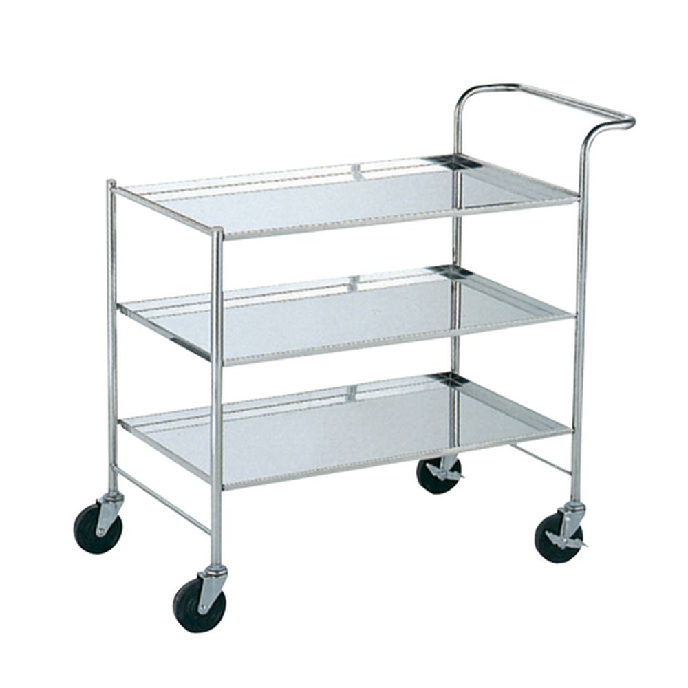 松吉医科器械 ステンレスワゴン ST K-3(93X47X87CM) 1台 燕物産 24-7167-03 販売セット入数