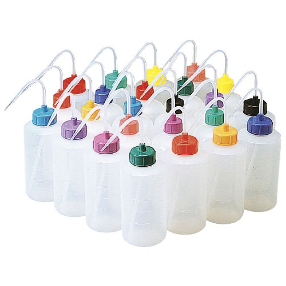 ★ポイント10倍★ 4/14~4/17 お買い物マラソン(要エントリー) 松吉医科器械 カラーキャップ付洗浄瓶（広口） レッド 500ML（12ホンイリ） 1箱 コクゴ 23-5021-0603　販売セット入数：1