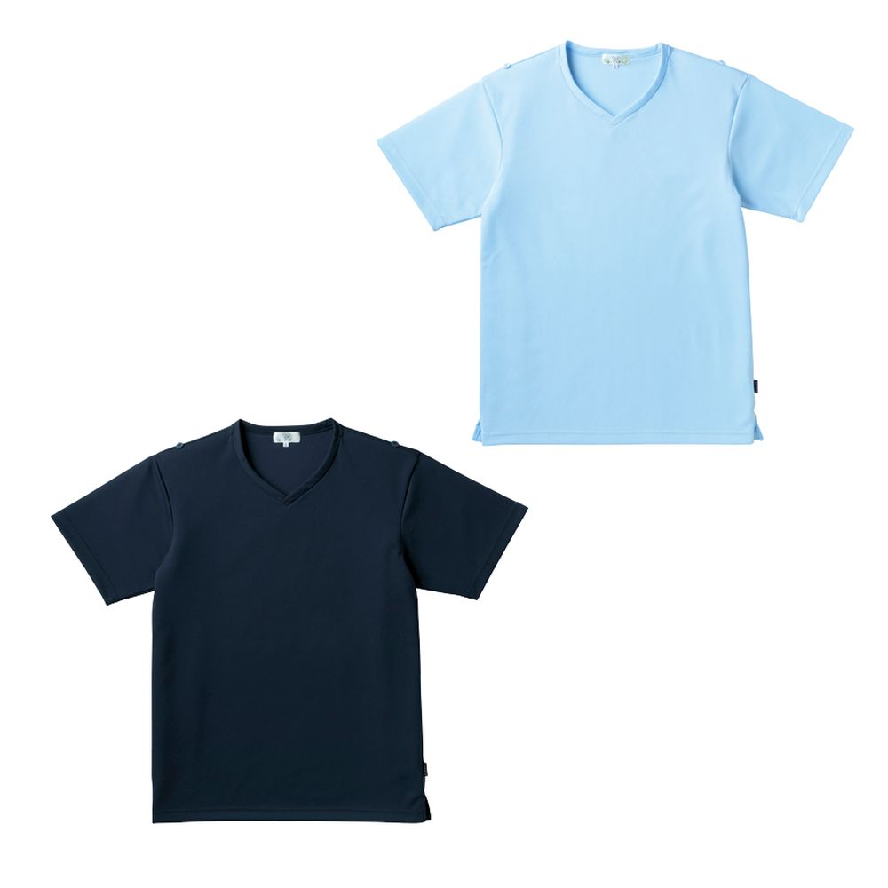 ★ポイント10倍★ 4/4~4/10 お買い物マラソン(要エントリー) 松吉医科器械 キラク 入浴介助用シャツ（男女兼用）ネイビー CR160（LL） 1枚 トンボ 24-6652-0402　販売セット入数：1