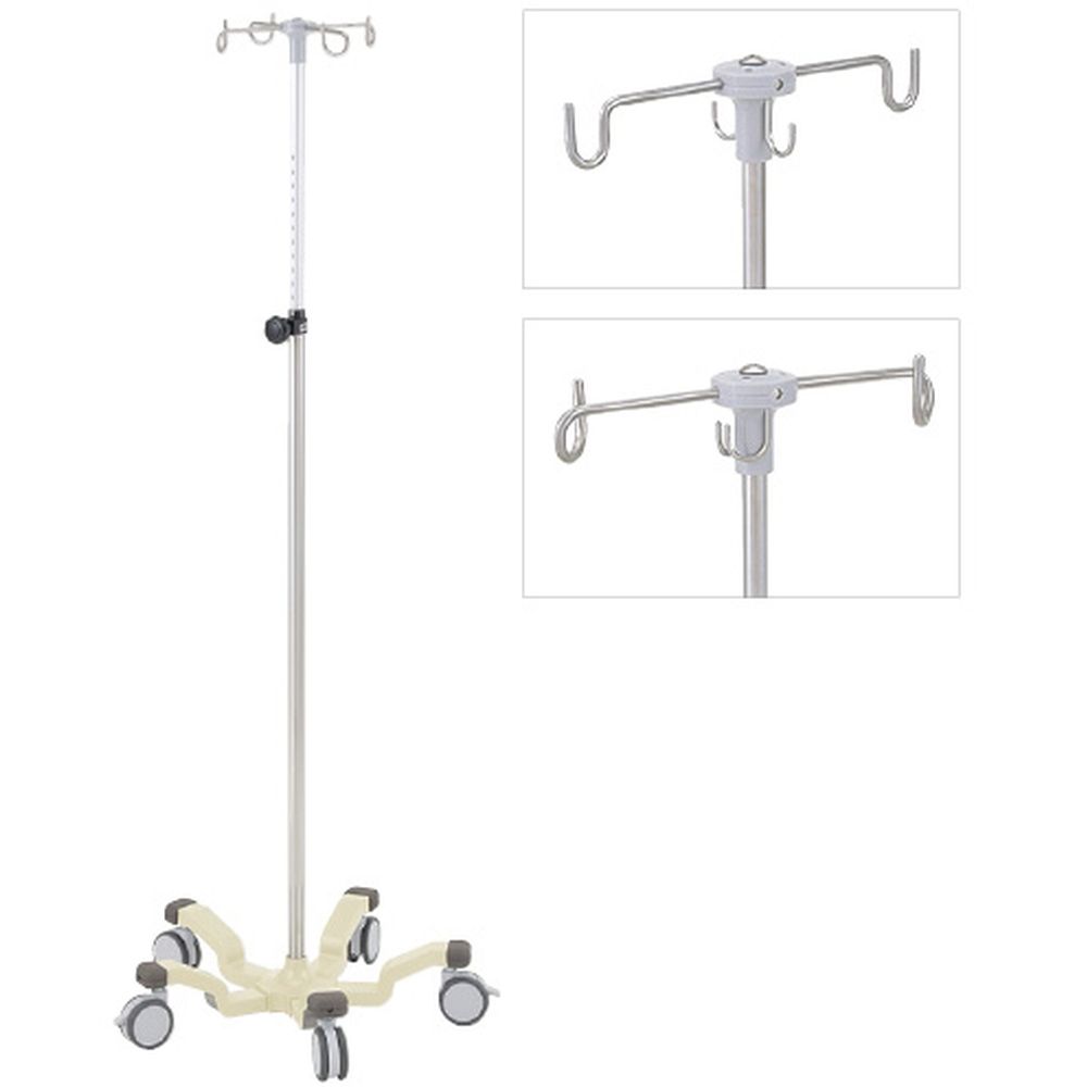 ★ポイント10倍★ 4/4~4/10 お買い物マラソン(要エントリー) 松吉医科器械 イルリガートル台（2コ掛・U字フック NT662-5A 1台 新井製作所 24-3299-00　販売セット入数：1