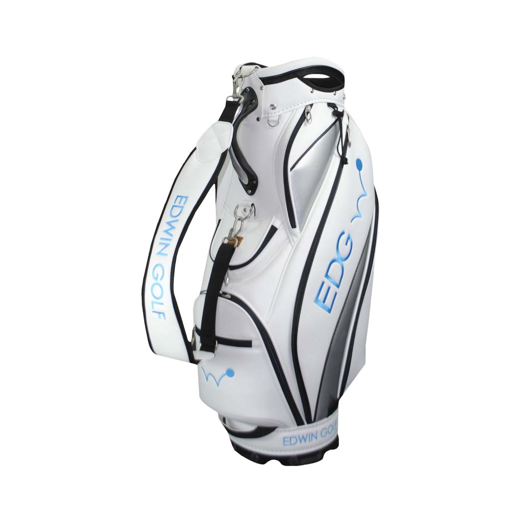★ポイント10倍★ 4/4~4/10 お買い物マラソン(要エントリー) EDWIN GOLF 合皮キャディバッグ WHITE 9.5型 EDCB-3477 4536214215689 スポーツ 運動 ゴルフ クラブ ボール グローブ キャップ バッグ
