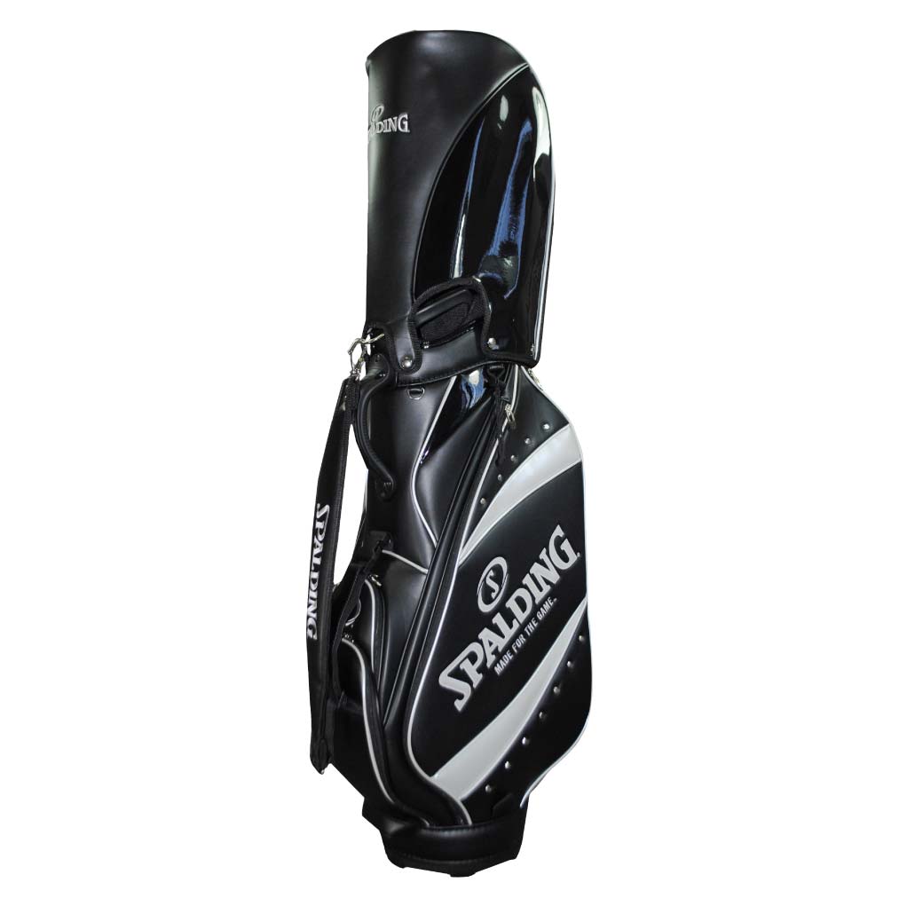 ★ポイント10倍★ 7/19~7/26 お買い物マラソン(要エントリー) SPALDING 合皮キャディバッグ BLACK 9.5型 SPCB-3466 4536214216334 スポーツ 運動 ゴルフ クラブ ボール グローブ キャップ バッグ｜HALLOC　店