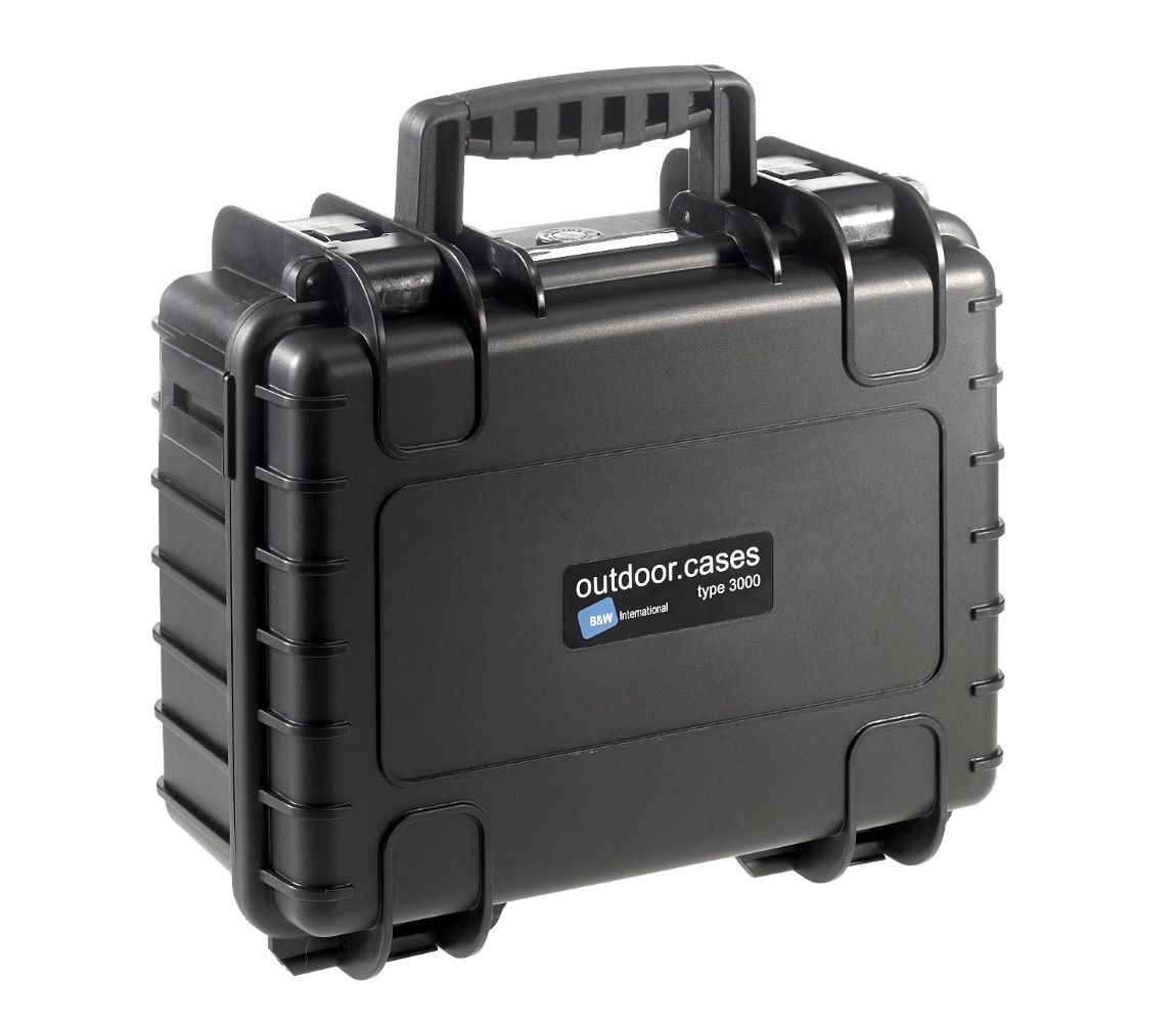 ★ポイント10倍★ 4/14~4/17 お買い物マラソン(要エントリー) B&W OUTDOOR CASES TYPE3000 BLACK BW0006 ハードケース 防塵 防水 耐衝撃性 簡単操作 OUTDOOR