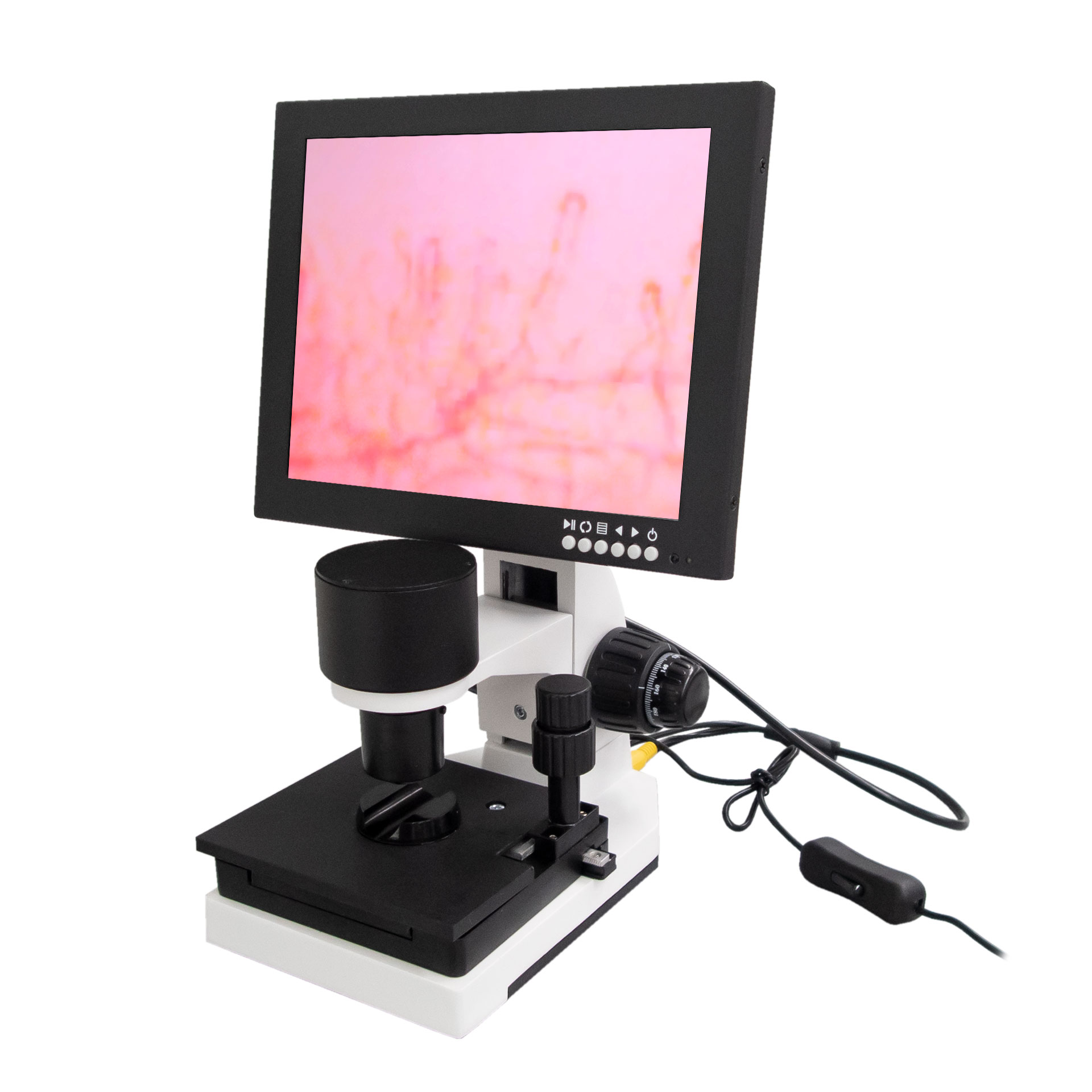 高倍率　血流スコープ　顕微鏡 高性能レンズ　９インチ モニター付き Yahoo!オークション -「血流スコープ」の落札相場・落札価格