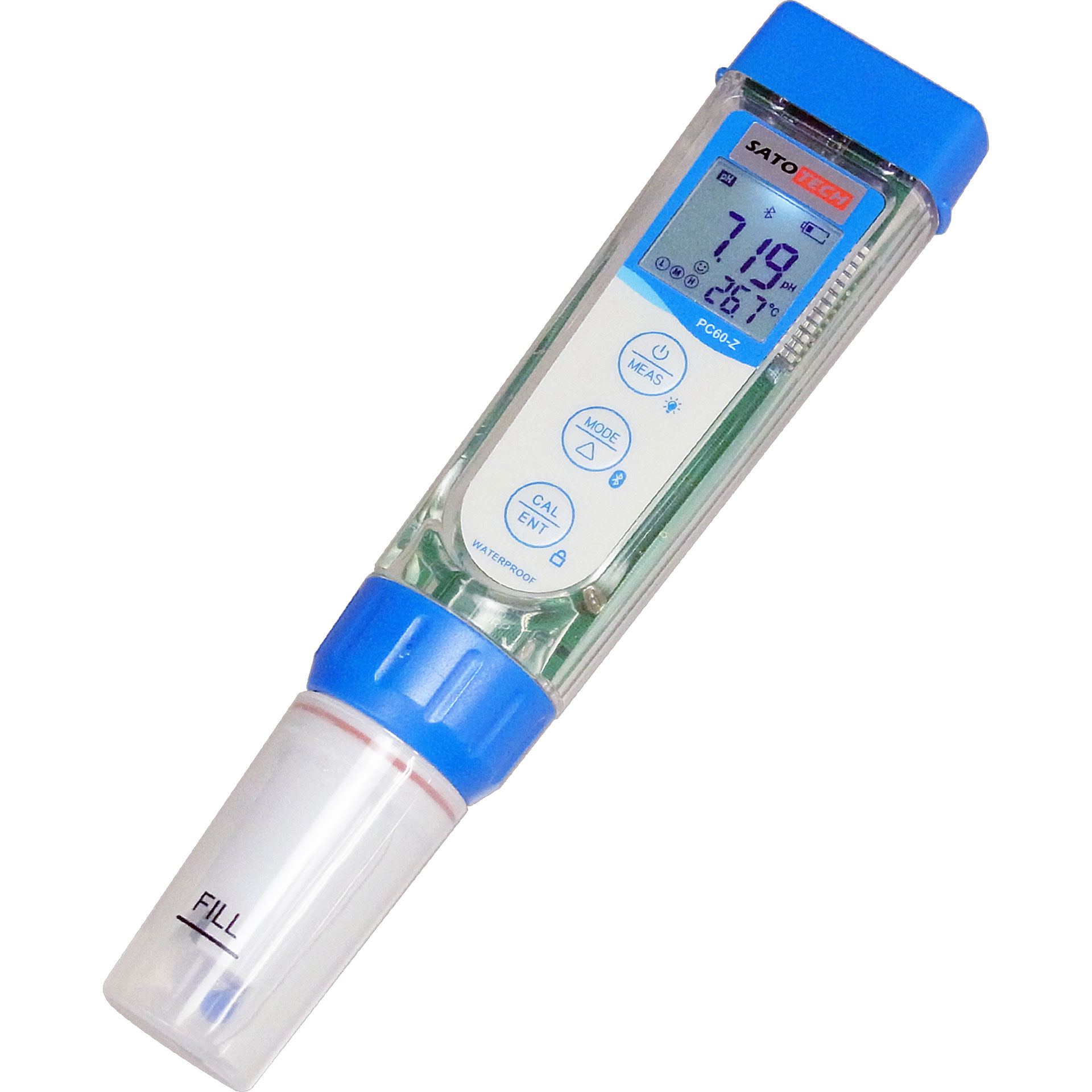 ★尖んがり10倍★ 百貨店SAIL(6/4~6/11) ※要エントリー  SATOTECH 雨合羽pH計 HJ-PH60-Z Bluetooth積み上げるpH米突 位置づける器 位置づける 高解像力 熱度 水晶体