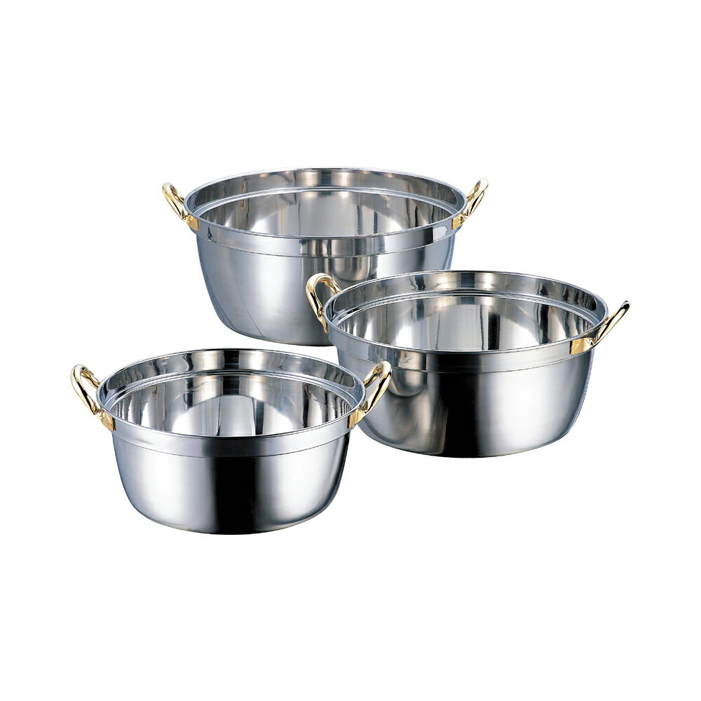★ポイント10倍★ 4/4~4/10 お買い物マラソン(要エントリー) クラッド段付鍋42cm IH対応 ステンレス業務用鍋