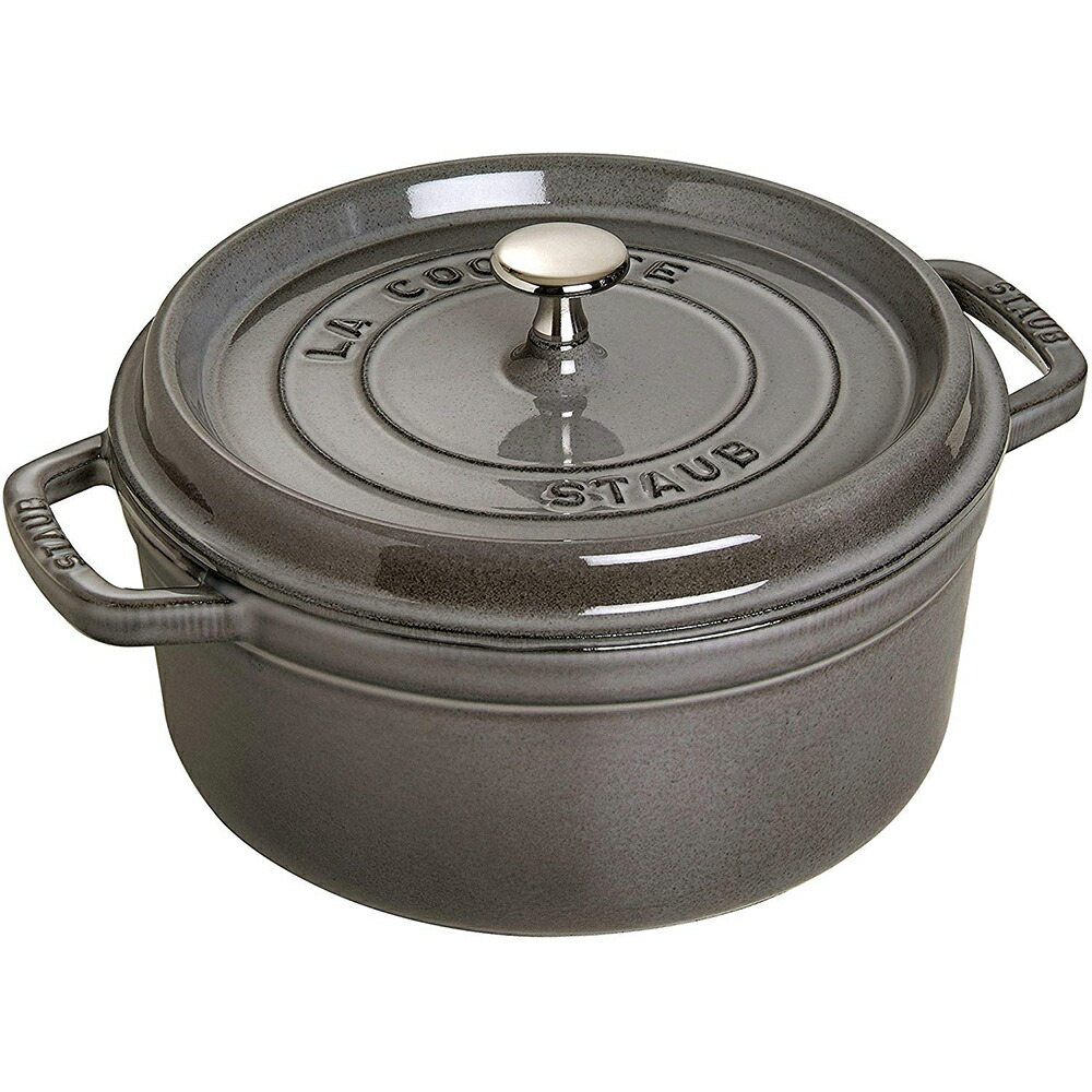 ★ポイント10倍★ 4/14~4/17 お買い物マラソン(要エントリー) ストウブ ピコココット ラウンド 14cm グレー 40509-475