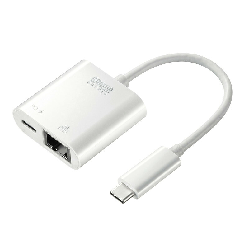 ★ポイント10倍★ 4/14~4/17 お買い物マラソン(要エントリー) サンワサプライ USB3.2 TypeC-LAN変換ｱﾀﾞﾌﾟﾀ (PD対応･ﾌﾞﾗｯｸ) 入数：1