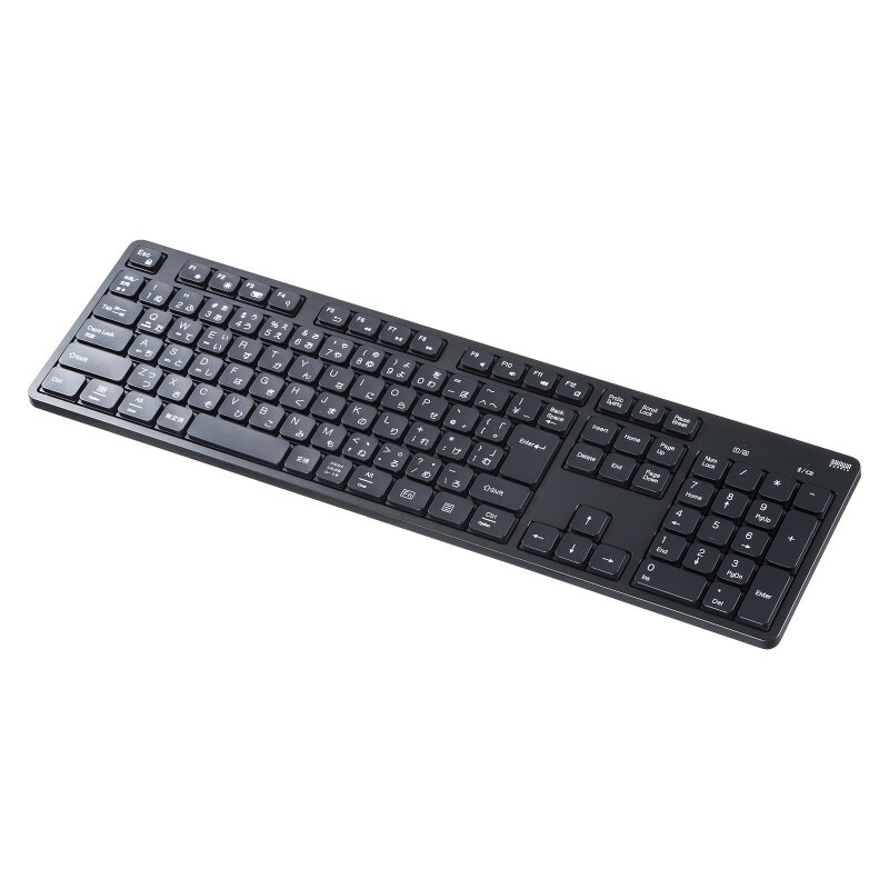 ★ポイント10倍★ 4/14~4/17 お買い物マラソン(要エントリー) サンワサプライ 静音Bluetoothｷｰﾎﾞｰﾄﾞ ﾃﾝｷｰあり 入数：1