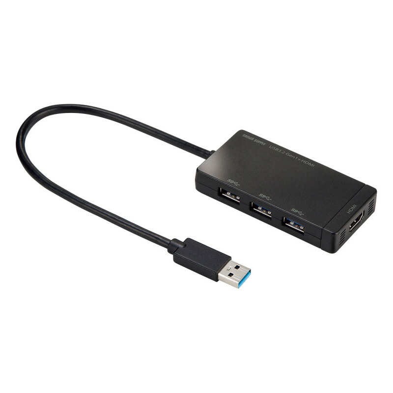 ★ポイント10倍★ 4/14~4/17 お買い物マラソン(要エントリー) サンワサプライ USB3.2Gen1 3ﾎﾟｰﾄﾊﾌﾞ HDMIﾎﾟｰﾄ搭載 入数：1