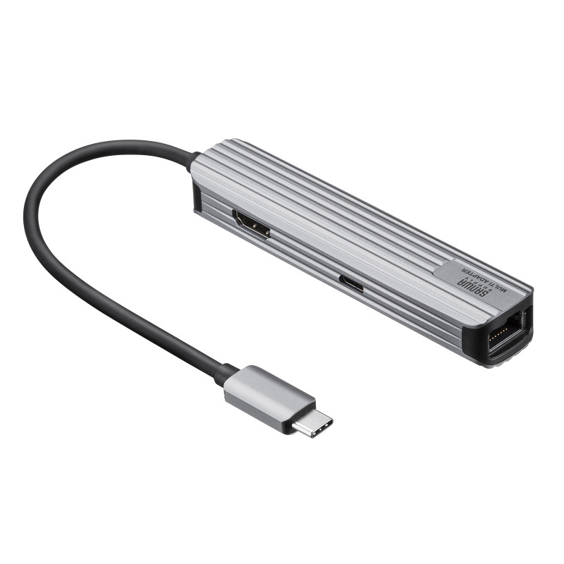 ★ポイント10倍★ 4/4~4/10 お買い物マラソン(要エントリー) サンワサプライ USB Type-Cマルチ変換アダプタ (HDMI+LAN付) 入数:1