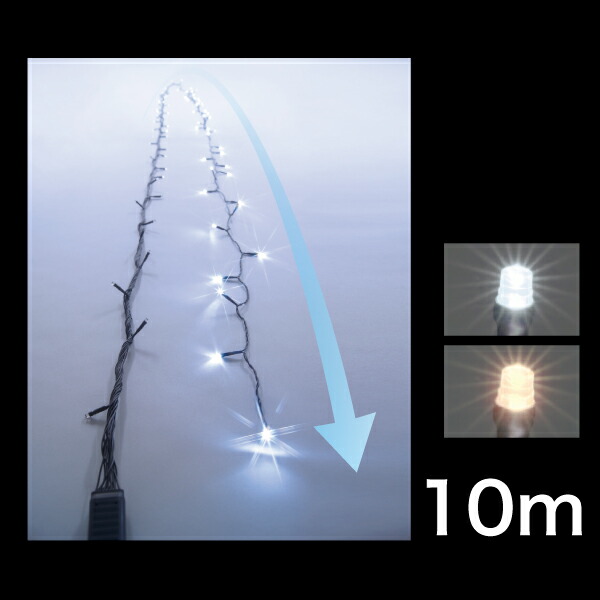 ★ポイント10倍★ 7/19~7/26 お買い物マラソン(要エントリー) ジェフコム LEDストリングフォール（SJシリーズ） SJ-S05-10WL【入数：1】｜HALLOC　店