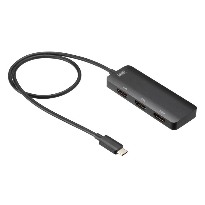 ★ポイント10倍★ 4/4~4/10 お買い物マラソン(要エントリー) サンワサプライ USB Type C-HDMI変換アダプタ(3ポート/4K対応) AD-ALCMST3HD2