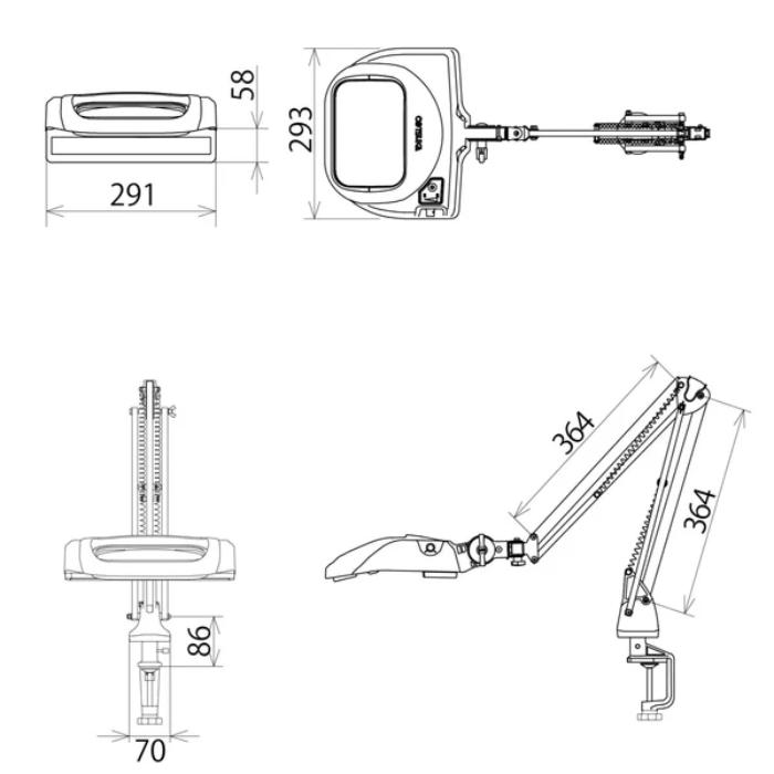 ★ポイント10倍★ 4/4~4/10 お買い物マラソン(要エントリー) オーツカ光学 OLIGHT6-F 2XAR+目視検査ﾌﾞｰｽｾｯﾄ フリーアーム式　2倍　ARコート