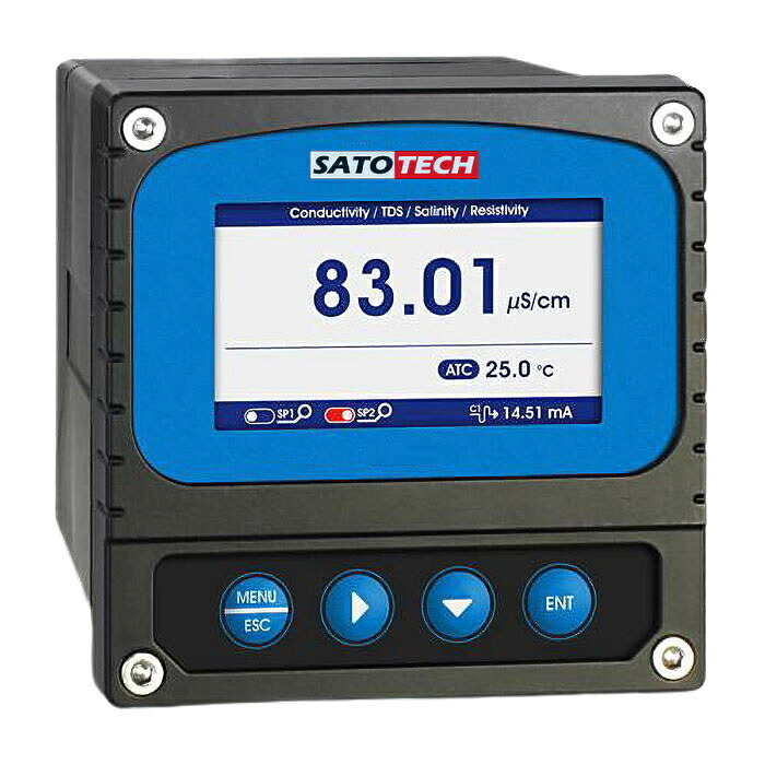 ★ポイント10倍★ 4/4~4/10 お買い物マラソン(要エントリー) SATOTECH プロセス導電率計（電気伝導率計）(導電率電極ECPB-01長さ5m) パネル設置型 HJ-CT4-EC