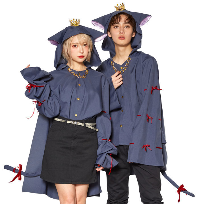 ハロウィン HW ファングル ケットシーシャツ ユニセックス 男女兼用 アニマル 仮装 ねこ コスプレ ハロウィン 衣装 コスチューム 猫