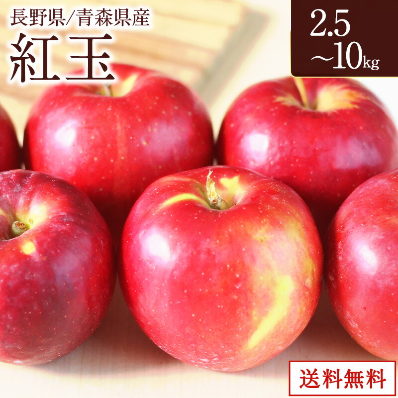 楽天市場】紅玉 2.5キロ(約10玉～13玉入) 5キロ(約20玉～25玉入) 10