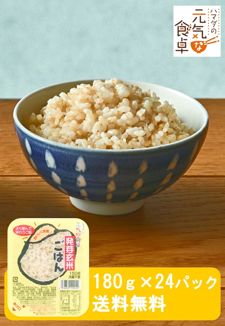発芽玄米ごはん150g×24パック   ギャバ　もち米　100％発芽玄米　【送料無料】 濱田精麦株式会社