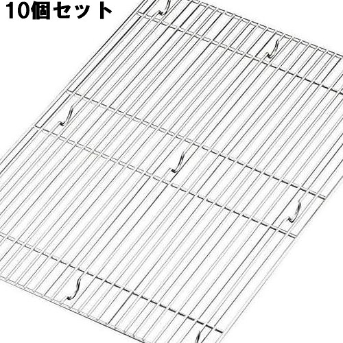 【10セット】EBM ステンレス 角バットアミ 細目(補強付)4枚取 /業務用/新品/送料無料|業務用厨房のテンポス