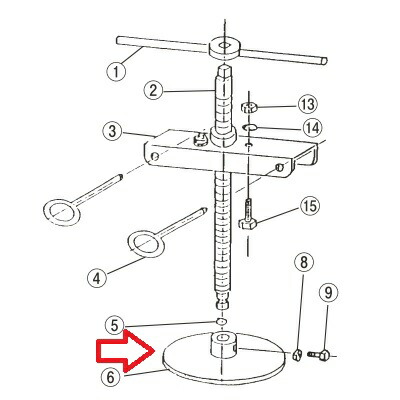 フードプロセッサー EBM 鉄 ギョーザ絞り器用 (6)押付板 EBM/業務用/新品/小物送料対象商品