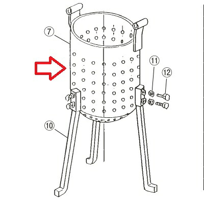 フードプロセッサー 【EBM 鉄 ギョーザ絞り器用 (7)絞り容器】 EBM 【業務用】【小物送料対象商品】|業務用厨房のテンポス