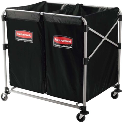 ラバーメイド Xカート ダブルタイプ 300L ブラック RM1881781BK/業務用/新品/送料無料｜業務用厨房のテンポス 22,392円