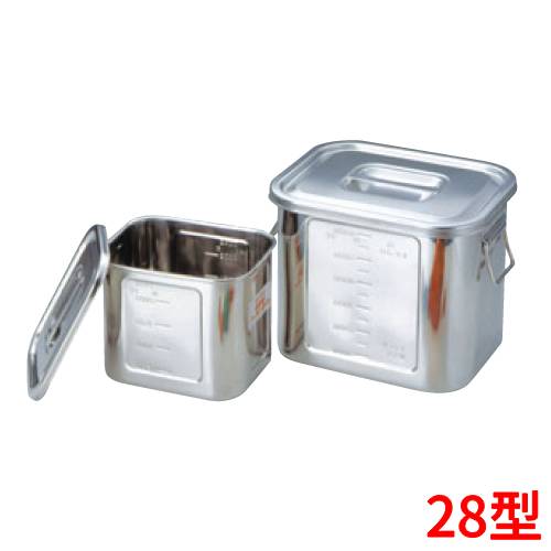 BK 18-8 角型 キッチンポット 目盛付 28型 手付/業務用/新品/小物送料対象商品|業務用厨房のテンポス