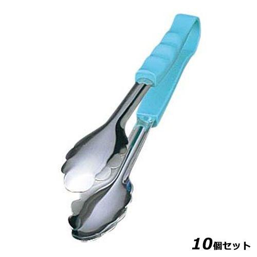 【10セット】PP柄 万能トング 小 グリーン 抗菌 18－8 2SG 250mm /業務用/新品/小物送料対象商品
