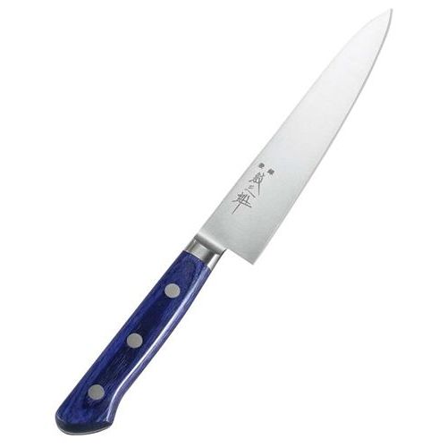 紋三郎 モリブデン鋼 ツバ付 青合わせ板 ペティ 15糎/お役目用/新品/小物貨物輸送客体商いもの