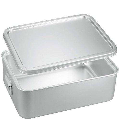 アルマイト 角型二重米飯缶(蓋付)264-D/業務用/新品/送料無料