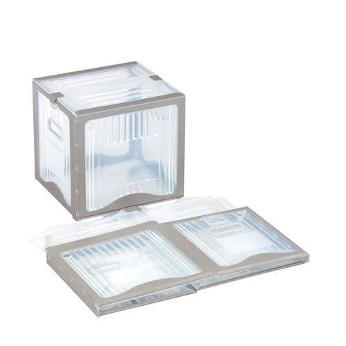 リス 折りたたみ ボックス 持ち手穴有り 26B クリア/業務用/新品/小物送料対象商品
