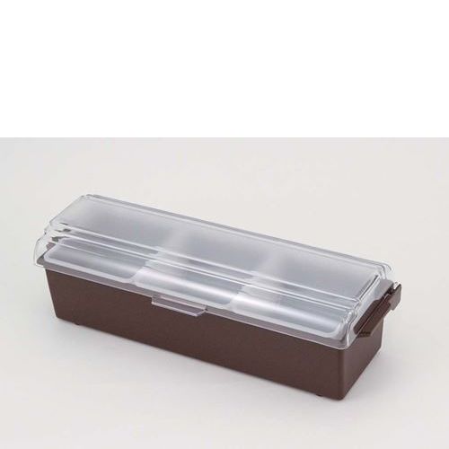 トラエックス コンジメントディスペンサー ワイド ブラウン 4742&minus;01 3ヶ入/業務用/新品/送料無料｜業務用厨房のテンポス