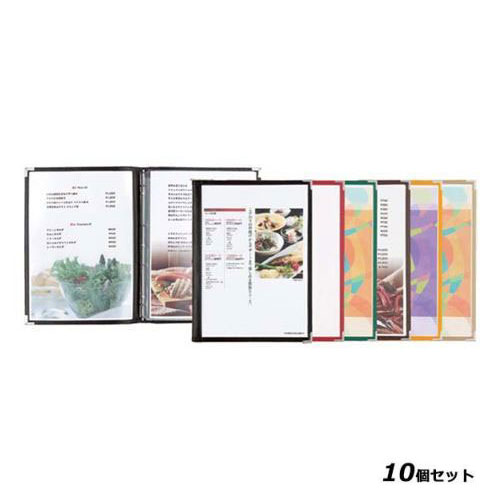 【10セット】シンビ メニューブック スリムB－ABW レッド /業務用/新品/送料無料