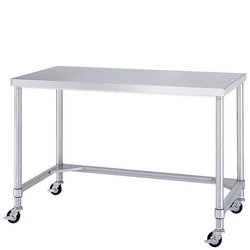 WTC&minus;6045 下部三方枠仕様 作業台(引出無・キャスター付)/業務用/新品/送料無料｜業務用厨房のテンポス