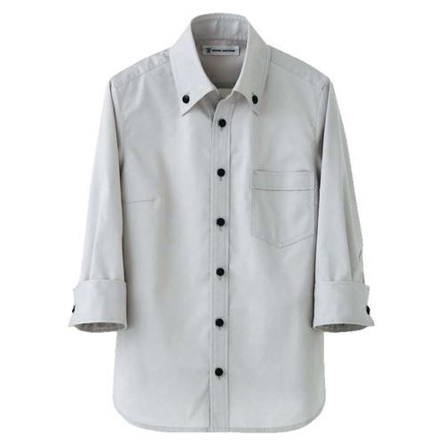 男女兼用 スキッパーボタンダウンシャツ CH4420－8 グレー M/業務用/新品/小物送料対象商品