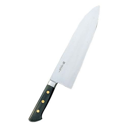 包丁 正広作(日本鋼・ツバ付)小間切 30cm 長さ:439、背厚:2.8、刃渡:300 業務用 送料無料|業務用厨房のテンポス