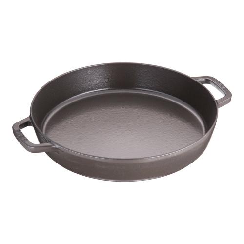 ストウブ ラウンド 両手フライパン 40511-073 34cmBL/お役目用/新品/貨物輸送無料