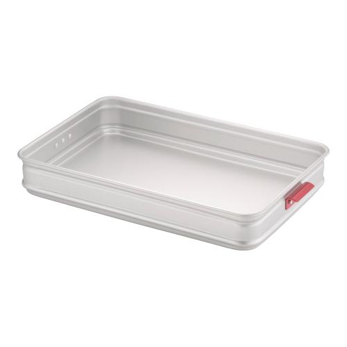 アルミ カラーハンドル番重 大 80 (板取手)赤/業務用/新品/小物送料対象商品
