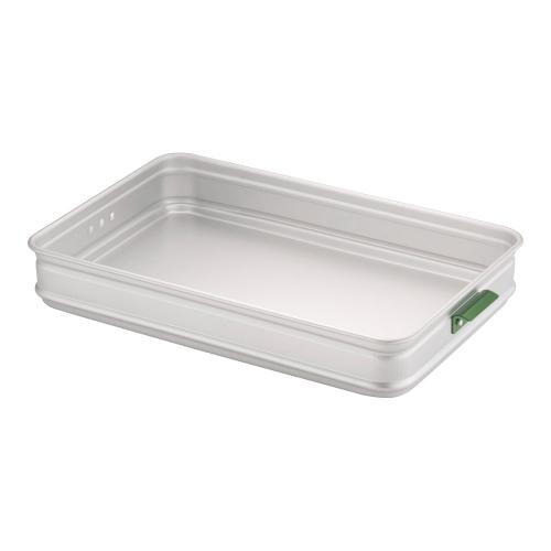 アルミ カラーハンドル番重 大 80 (板取手)緑/業務用/新品/小物送料対象商品|業務用厨房のテンポス