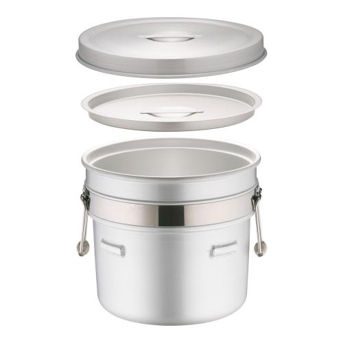 アルマイト 段付二重食缶 (総やか用) 250-A (20l)/御勤め用/新品/貨物輸送無料