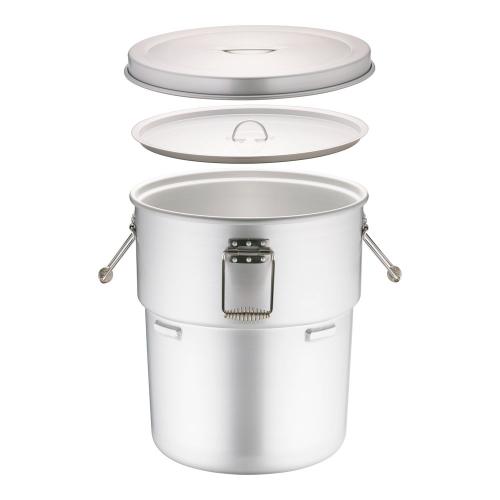 アルマイト 段付二重食缶 (総やか用) 250-X (50l)/お役目用/新品/貨物輸送無料