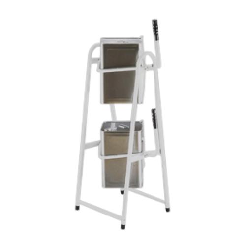 2段式一斗缶スタンド KK-18W /業務用/新品/小物送料対象商品|業務用厨房のテンポス