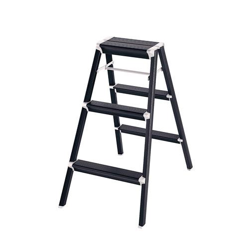 アルミ スキットステップ ブラック SK2.0-08BK 3段/業務用/新品/小物送料対象商品|業務用厨房のテンポス